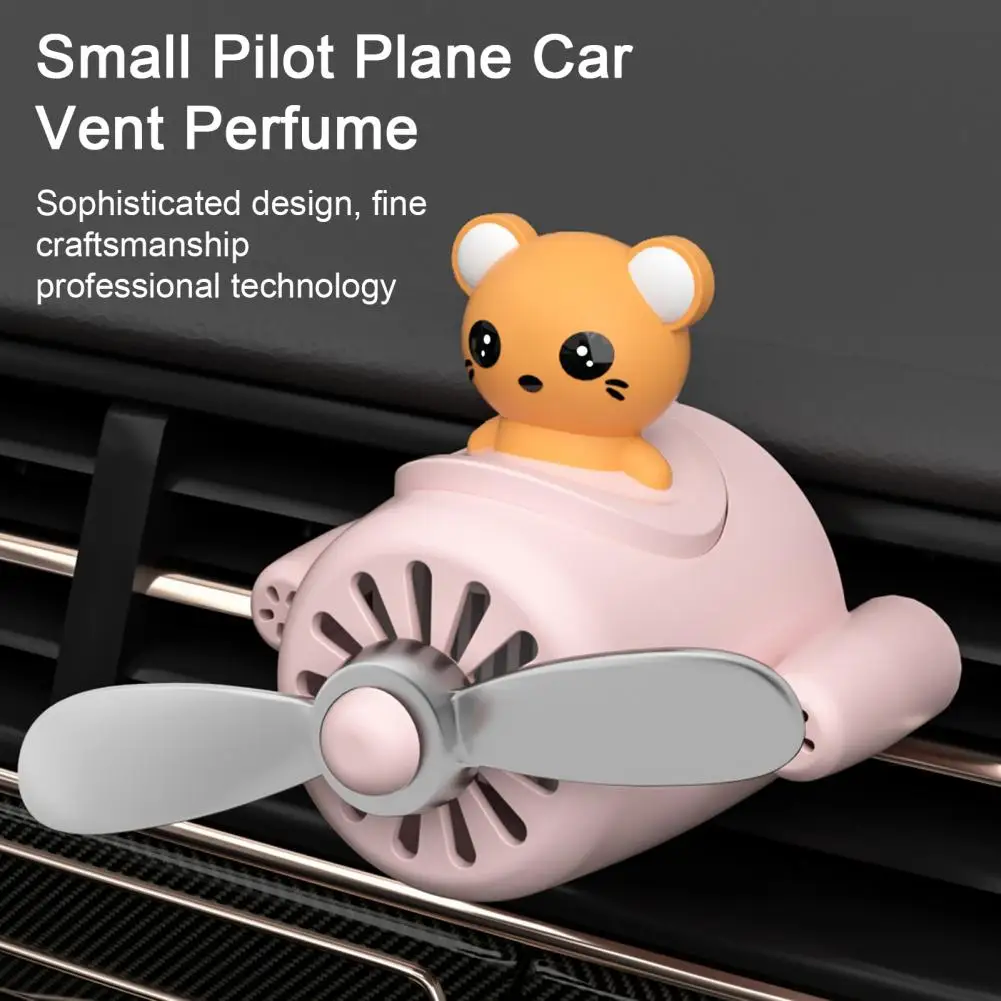 

1 Set Practical Long-lasting Easy Installation Cute Pilot Plane Car Outlet Fan Air Diffuser Interior Accessories