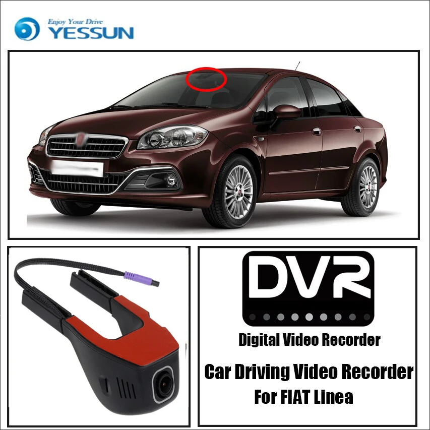 

YESSUN для Fiat Linea Автомобильный видеорегистратор DVR мини-приложение управления Wifi камера регистратор видеорегистратор оригинальный стиль