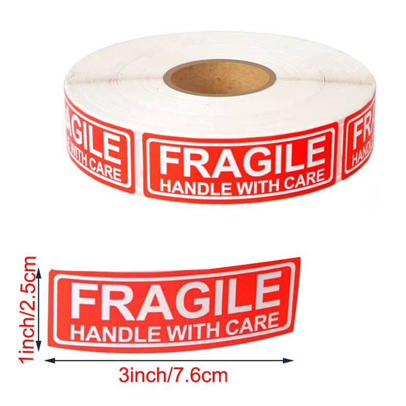 

500Labels Fragile Stickers Bend Handle with Care Shipping Labels Stickers Wholesale