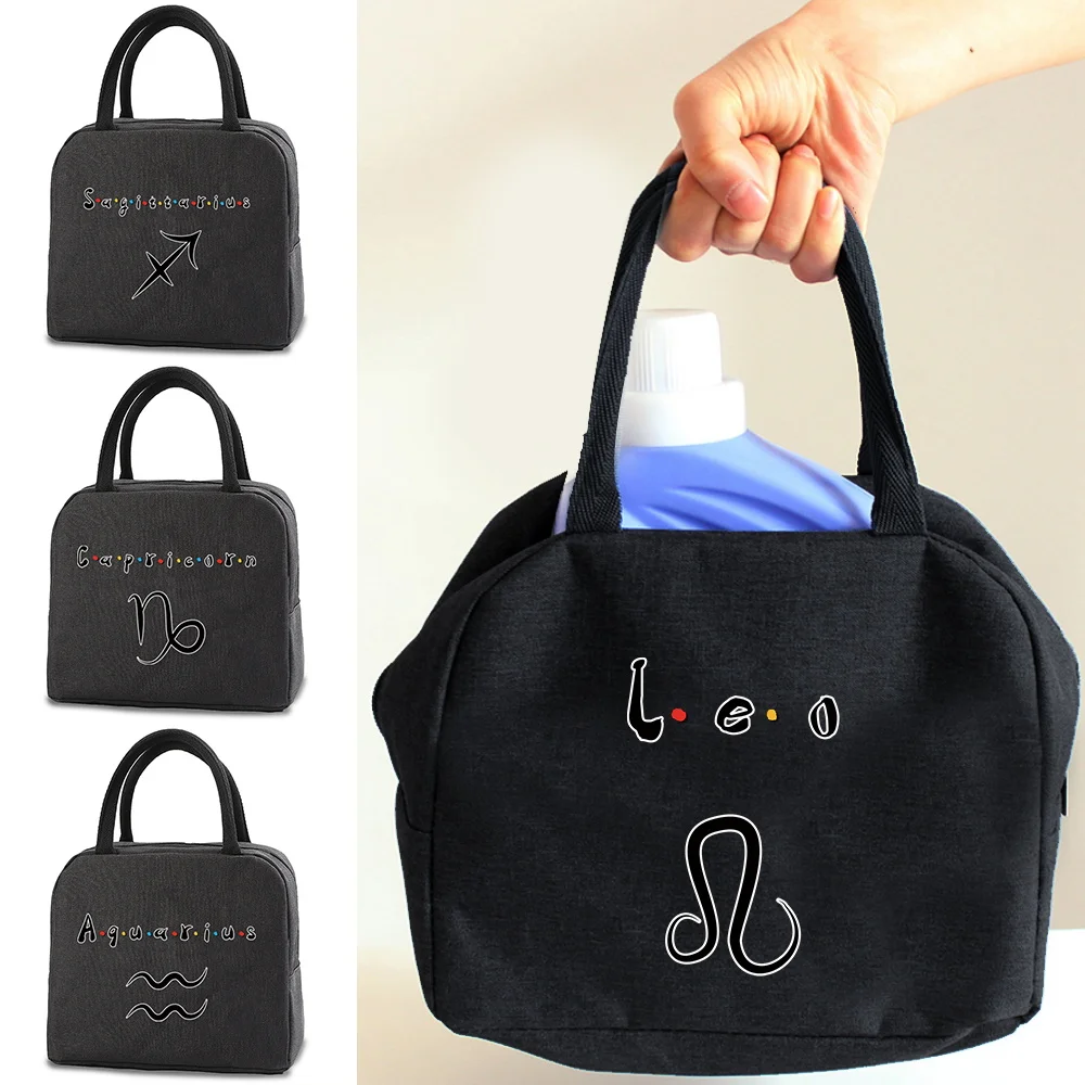 

Lunch Bags Cooler Bag Canvas Insulated Cold Food Container School Picnic Men Women Kids Travel Dinner Tote Thermal Portable Box