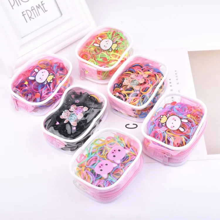 

2pcs Disposable Rubber band, colored children's rubber band, forced tension, endless hair loop headband