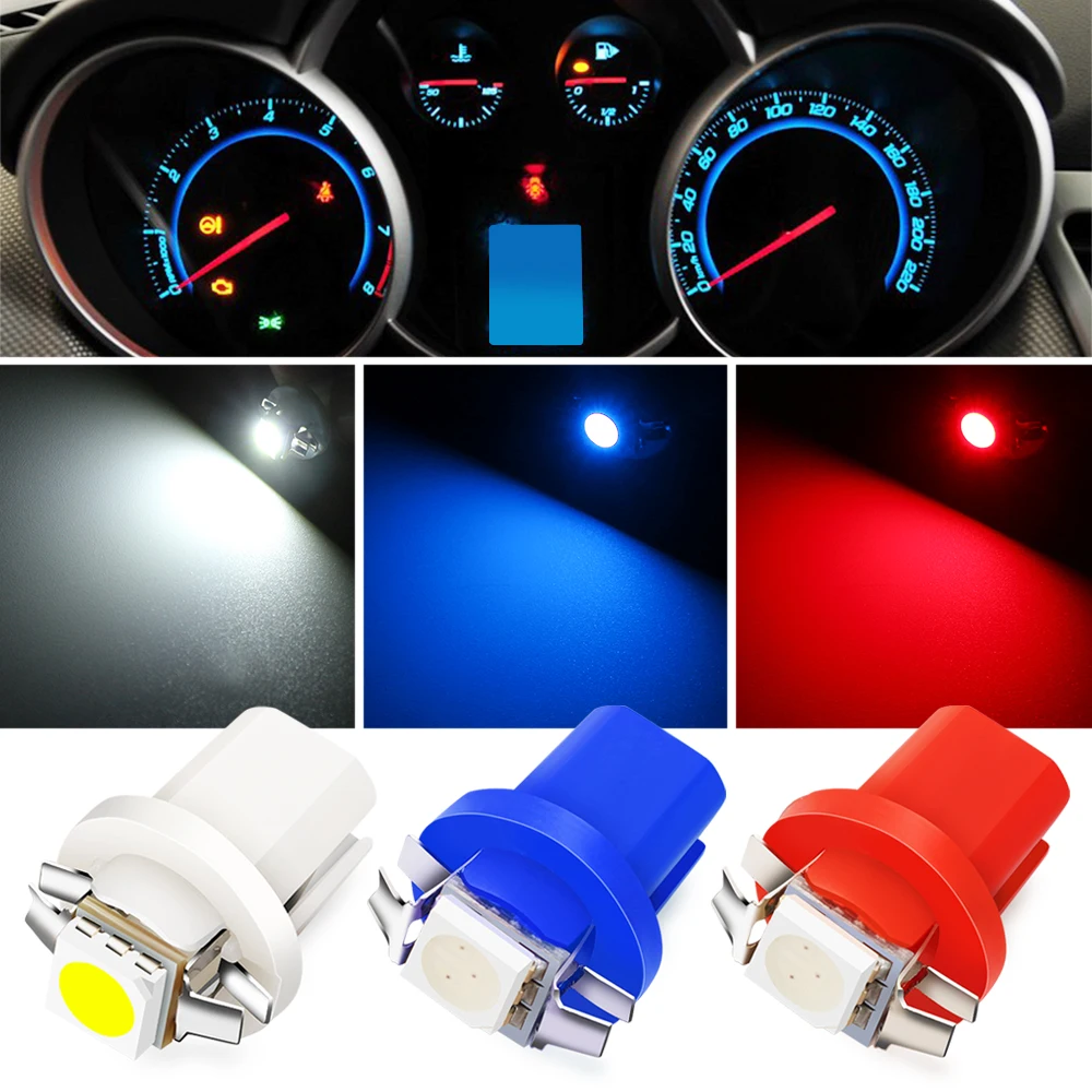 10 шт. T5 B8.5D 509T B8.5 Smd Автомобильная светодиодная лампа для peugeot 3008 hyundai i30 skoda h7 volkswagen
