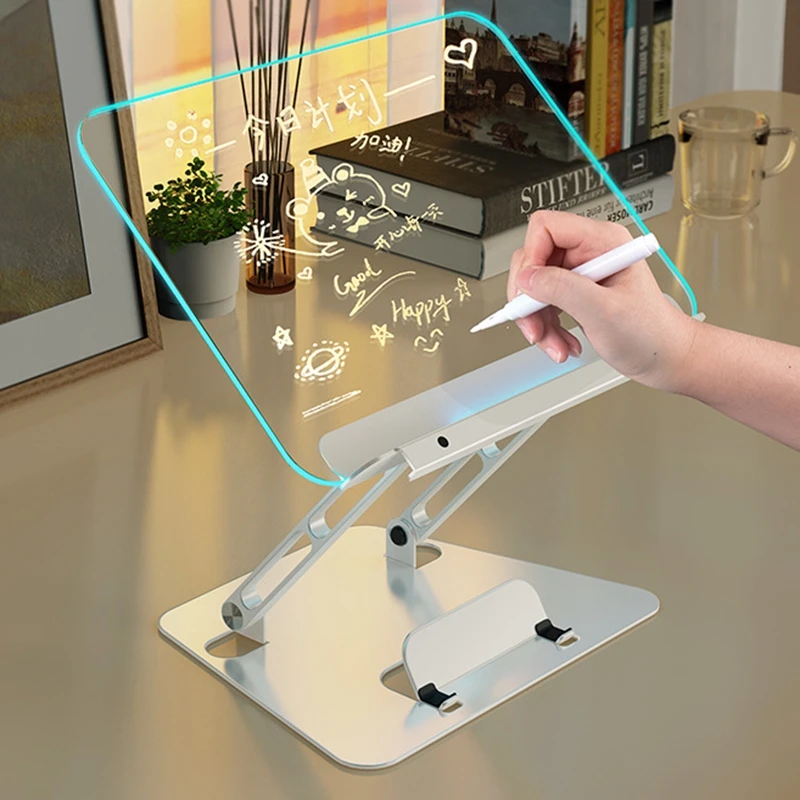 Foldable Acrylic Book Stand Adjustable Height Angle Painting Bracket Desk Reading Holder For Office School Laptop Tablet