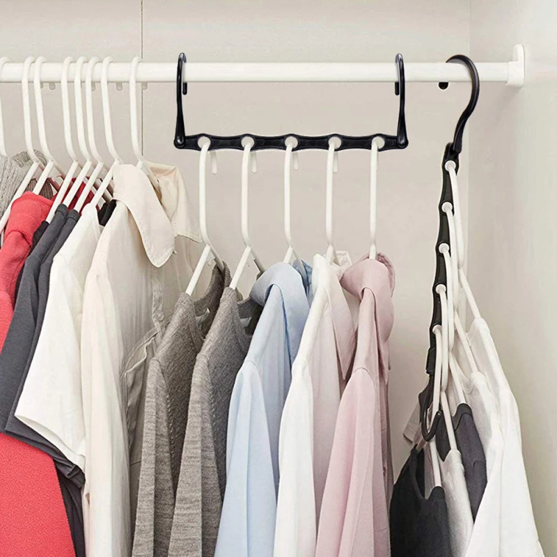 

Magic Hanger Foldable Plastic Multi-Port Hangers Hanging Thick Coats Suits Jeans Sweaters Clothes Rack Home Travel Storage Tool