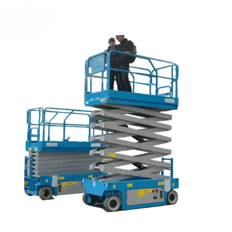 Электрический подъемник высотой 10 м 14 электрический самоходный ножничный 500 кг