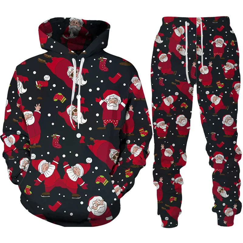 Новогодняя одежда праздничный спортивный костюм из 2 предметов модные