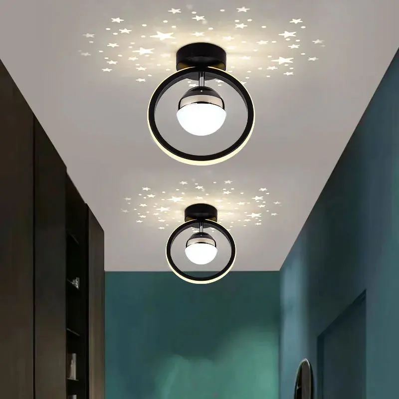 

Modern LED Ceiling Light Lamp For Hallway Corridor Aisle Balcony Foyer lighting Luminaire Lustre Glass ball shades Starry Sky