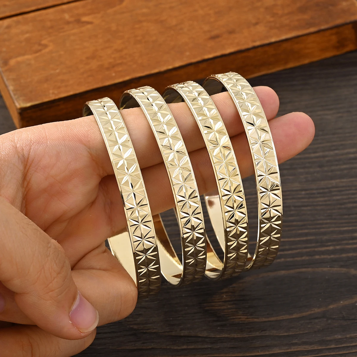 65 мм 9K Золотой Цвет All Star Habesha Лидер продаж простой милый браслет для взрослых