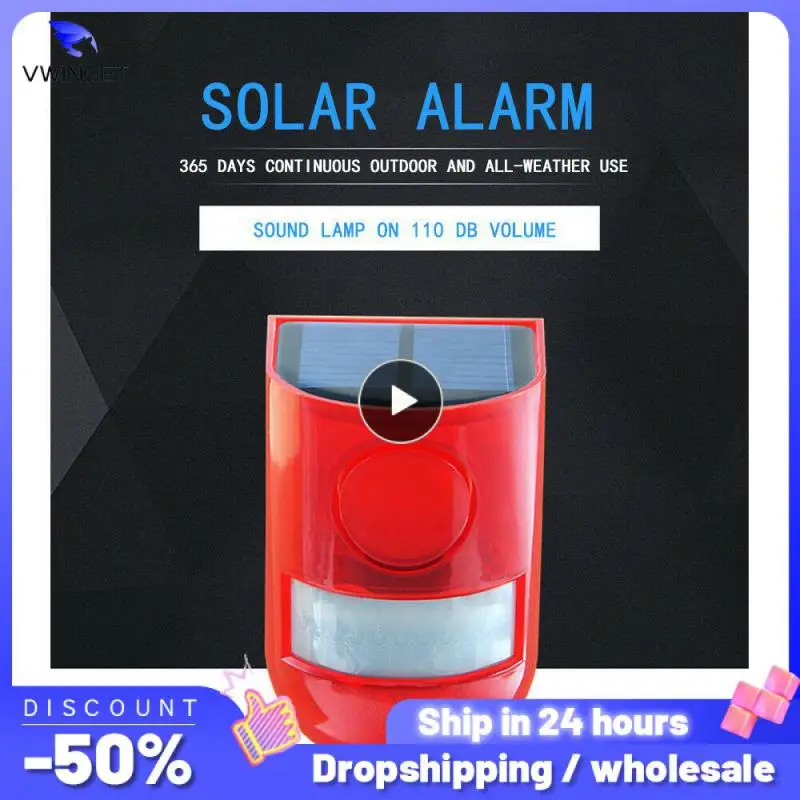 

1~8PCS Solar Alarm Light Wireless Light Flash Strobe Outdoor Solar IP65 Waterproof Siren For Home Burglar Home Security Alarm