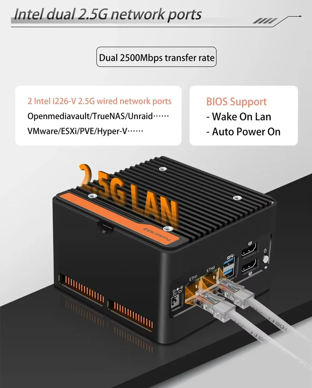 Фото Topton 6-дисковый карманный NAS-сервер Intel i3 N305 N100 N150, мини-ПК с функцией фаервола, 2x2.5G LAN, 4xM.2 NVMe, 2xSATA3.0, DDR5, 2xUSB3.2, 2xHDMI2.0 №5