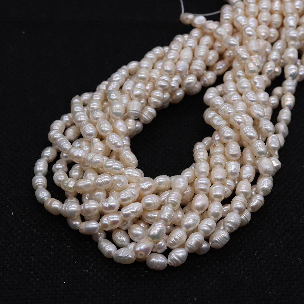 2-3mm Natural Freshwater Pearl White Rice Shape Pearl Grade A for DIY Jewelry Making Elegant Necklace Bracelet Jewelry Making