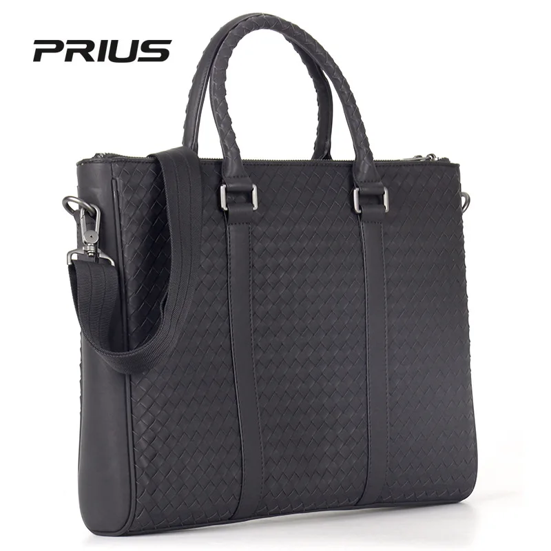Men's computer bag Fashion business bag Designer high-quality woven bag High end genuine leather bag messenger bag