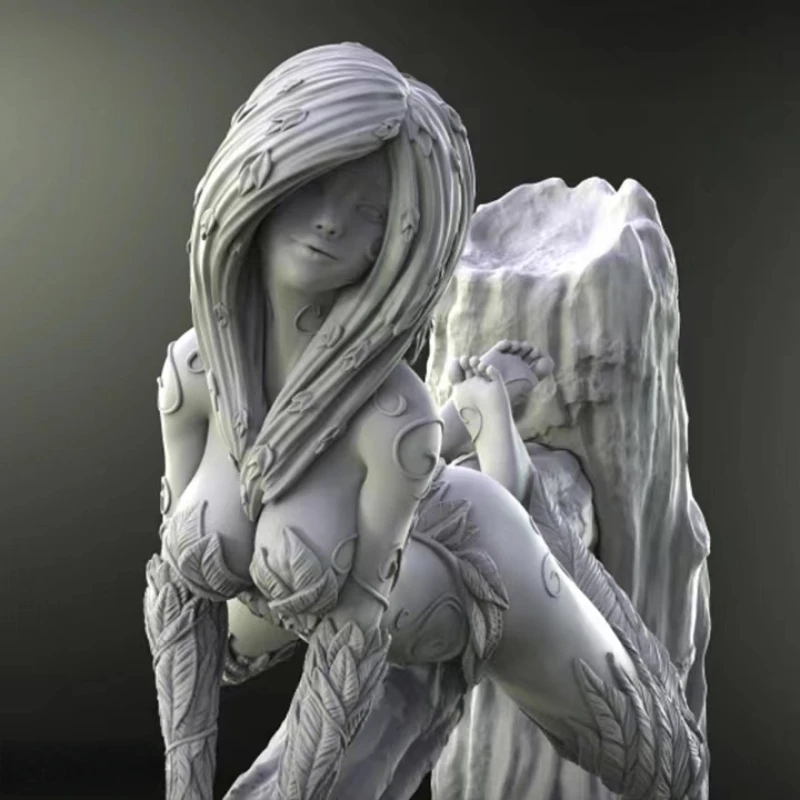 

Anime Resin Figure Tree Elf Fantasy Scenes Diy 1/24 Scale Miniatures Model Kit Unassembled and Unpainted Toys Gifts