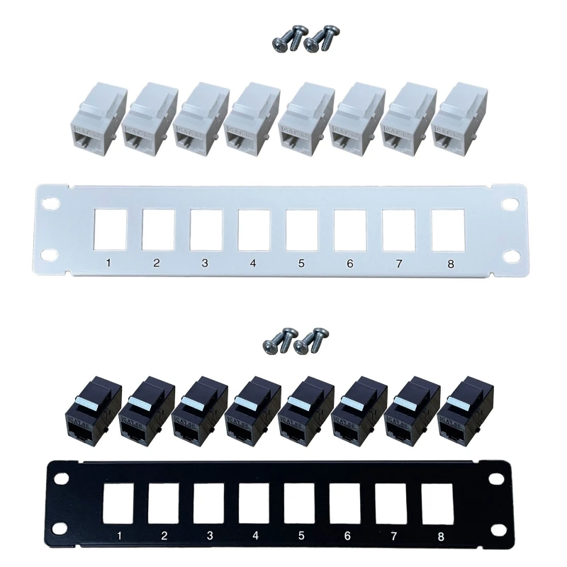 

19in Rackmount or Wall Mount 8 Port Patch Panel (CAT5e RJ45 Patch Panel) P9JB