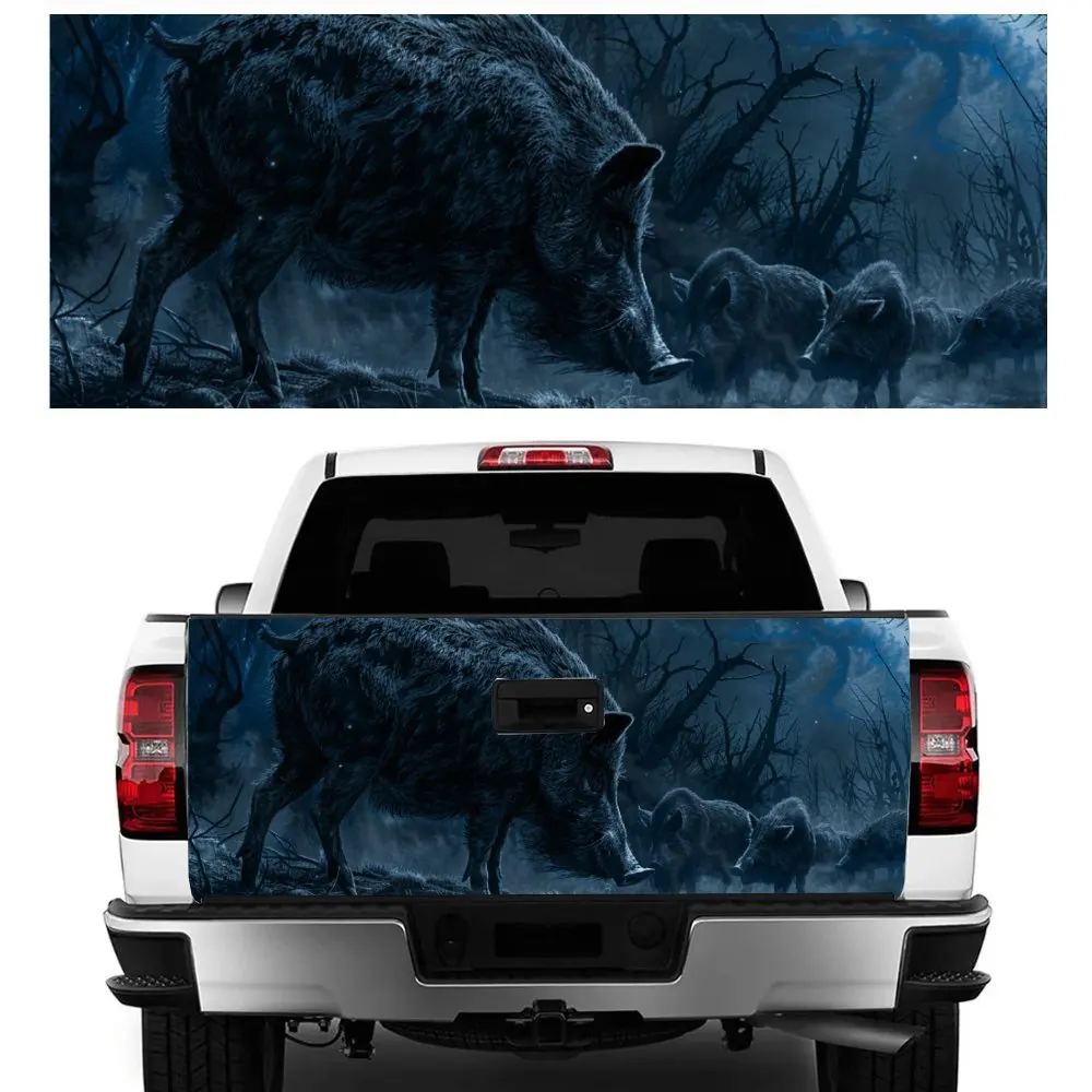 Таинственный лес принт дикого кабана задний багажник автомобиля защита