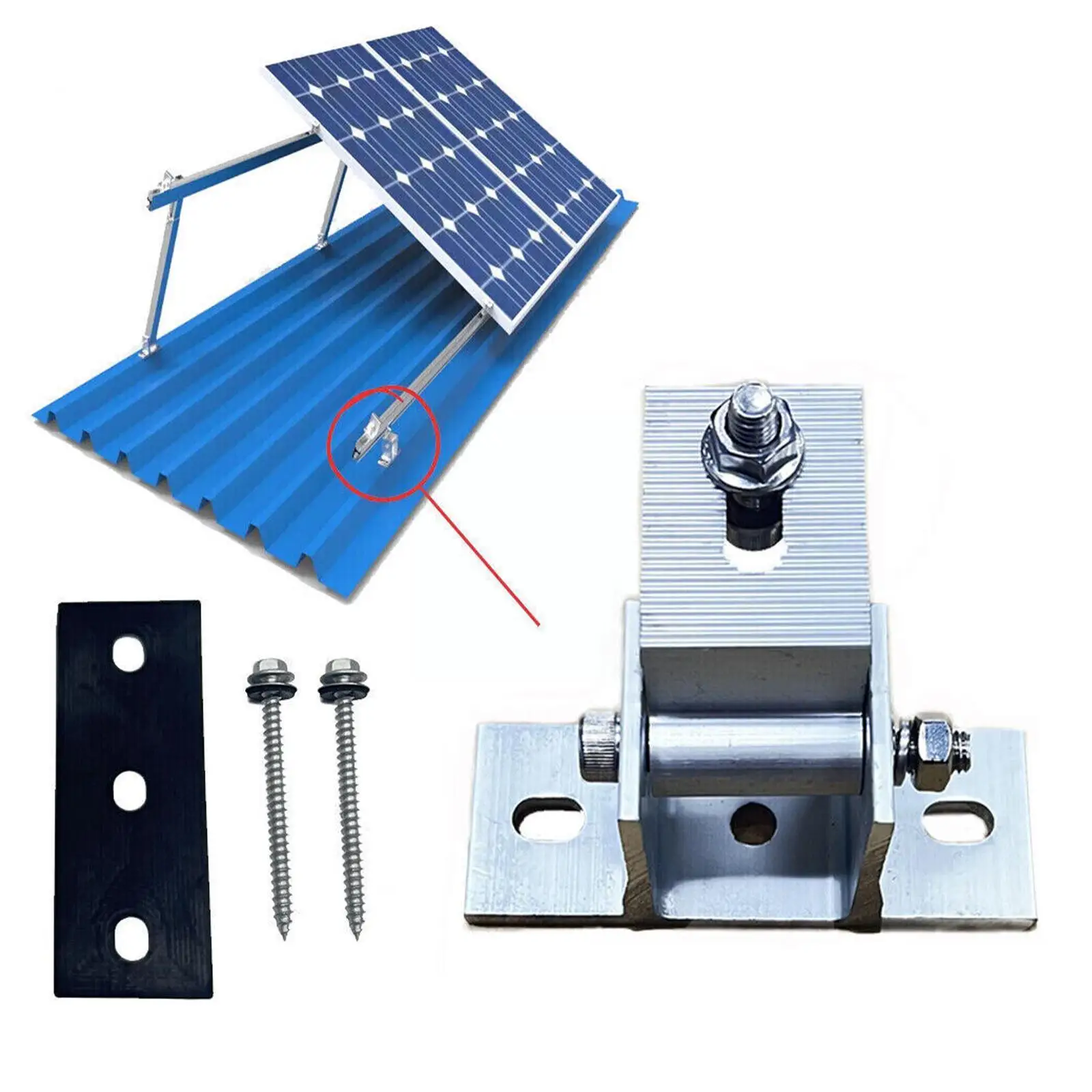 

Adjustable Solar Panel Mounting Bracket Wide Photovoltaic Medium Solar Support Kit Accessories Block Pressure System L4Q9