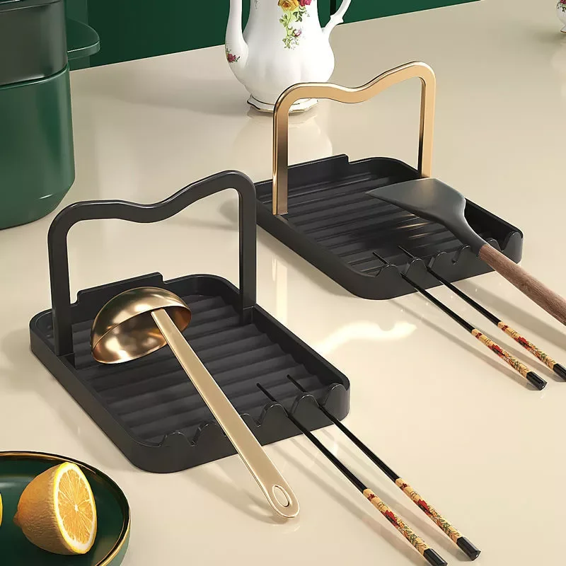 

Kitchen Pot Cover Rack Pot Lid Holder Stand Counter Organizer Utensils Spatula Shovel Storage Shelf Tableware Drain Rack
