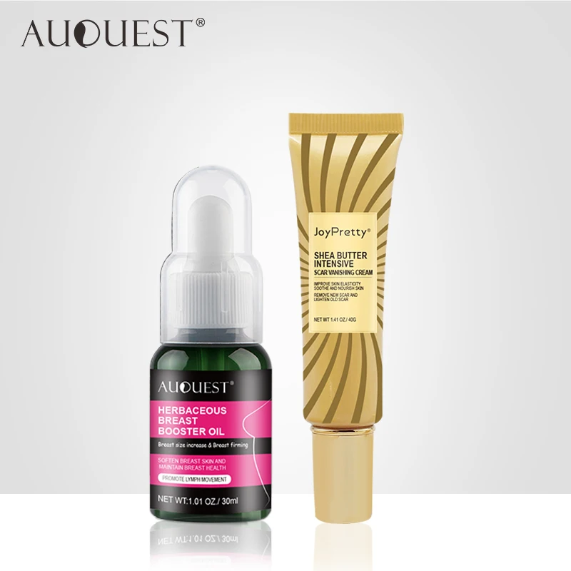 

AUQUEST Skin Care Sets Breast Enhancement Body Oil Fast Growth Breast Acne Scar Removal Face Cream Moisturizing Cosmetics 2pcs