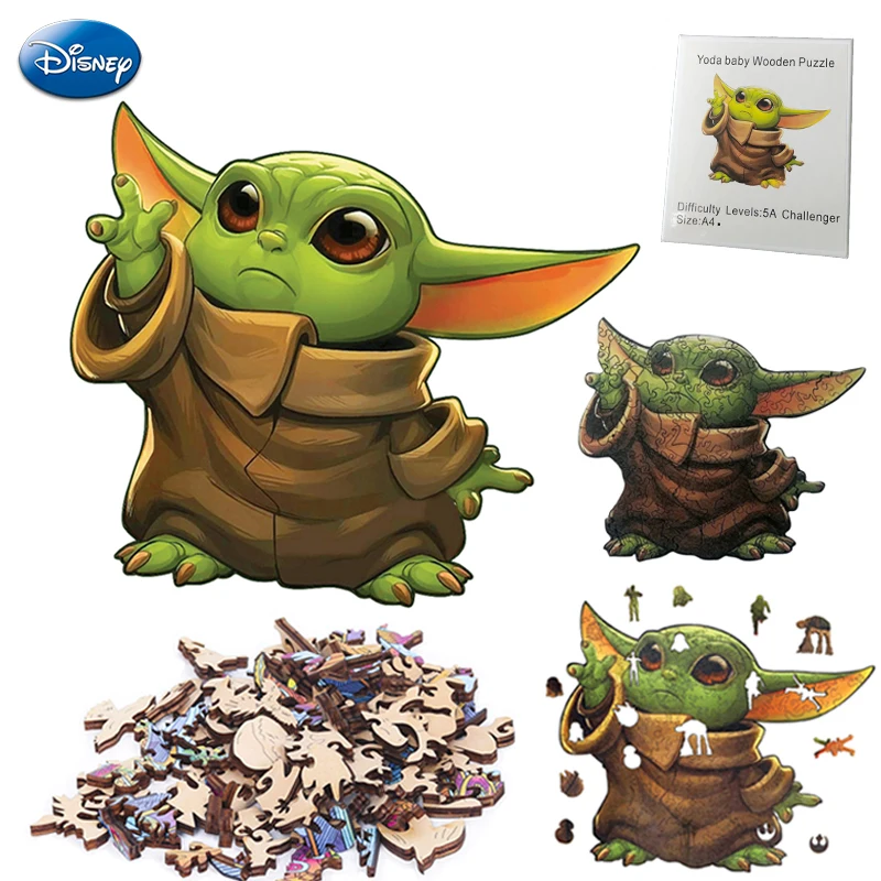 

Anime Baby Yoda Wooden Puzzle Toys Unique Black Samurai 3D Animal Jigsaw Puzzle Board Game Adults Kids Educational Toy Xmas Gift