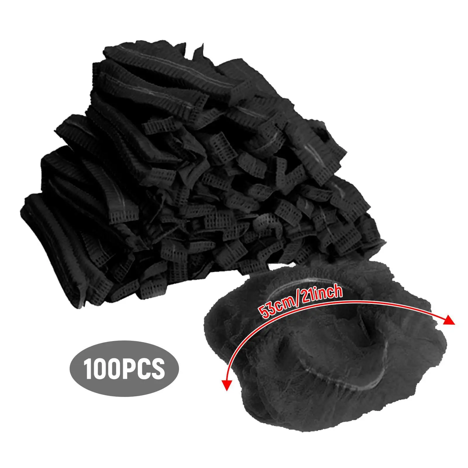 100x одноразовый чехол для головы Mob Cap Hat сетка волос эластичная нетканая