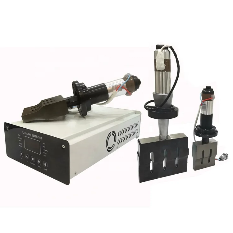 

20K2000W ультразвуковой генератор и ультразвуковой преобразователь с усилителем, фланцем и гудком 200*20 мм титановый материал