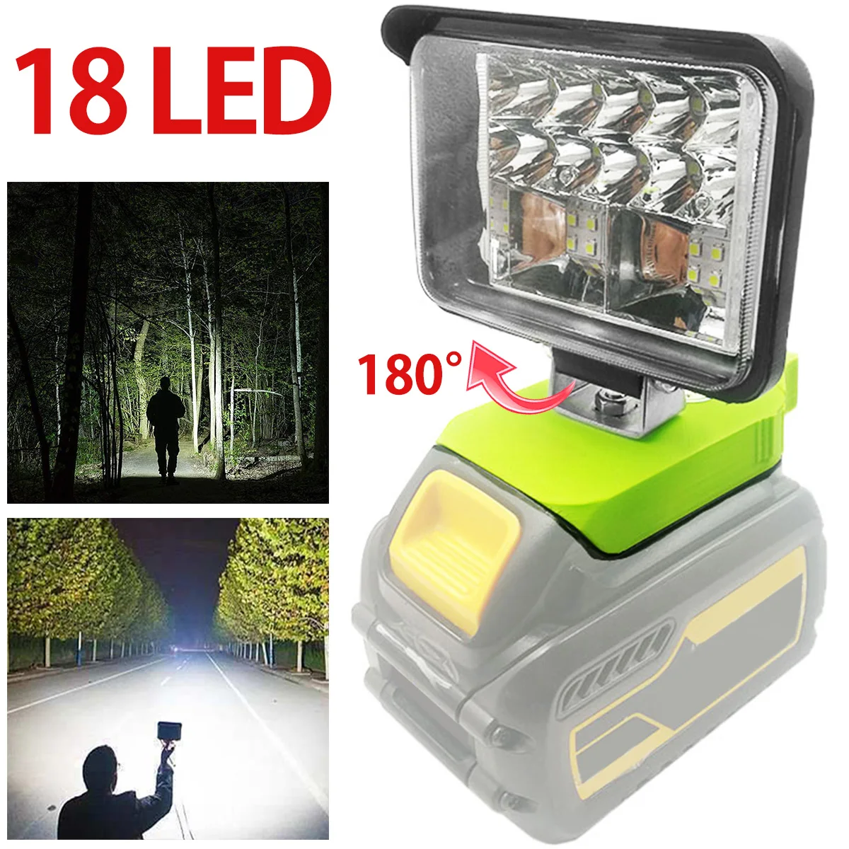 

LED Work Light 54W LED Floodlight Folding Portable Lights Outdoor Rechargeable Emergency Lights 18v 20v Light For Camping