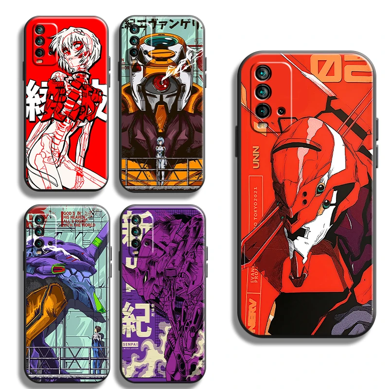 

EVANGELION Anime Phone Cases For Xiaomi Redmi Note 10 10S 10 Pro POCO F3 GT X3 GT M3 Pro X3 NFC Soft ShockProof Carcasa Shell
