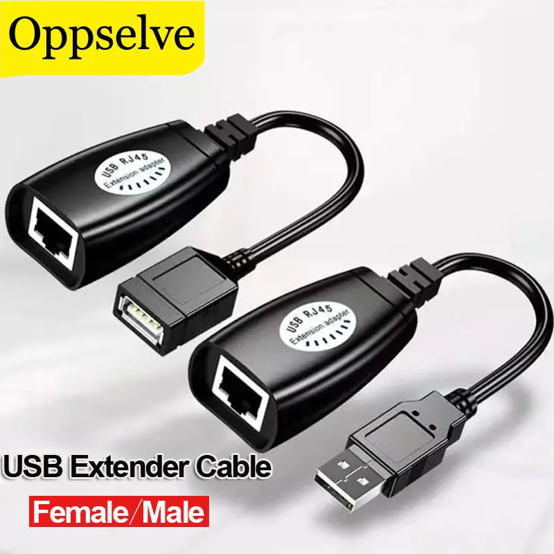 

One Pair USB Male Or Female To RJ45 Expansion Adapter USB 2.0 To RJ45 LAN Ethernet Extension OTG Adapter Cable For USB Cameras