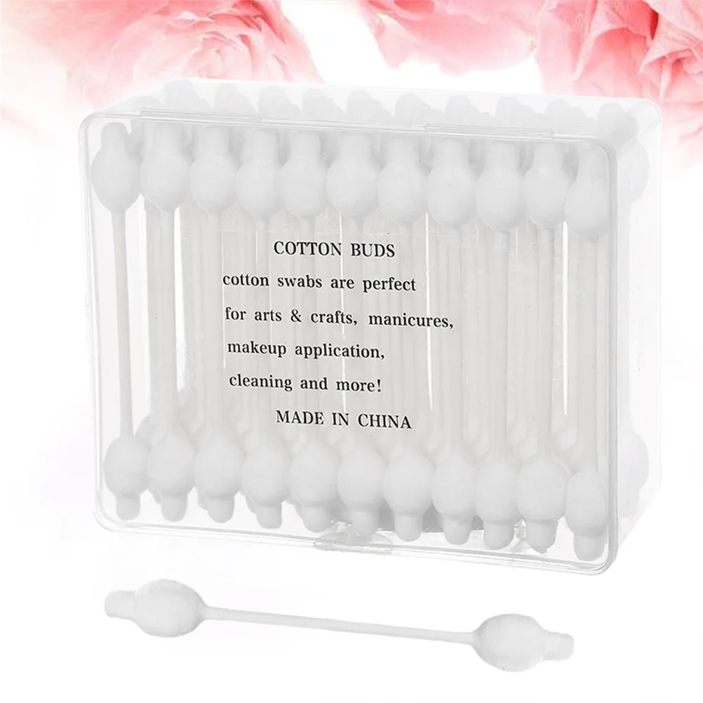 

Organic Cotton Swabs 110pcs Q- tips Safety Cotton Swabs with Large Tip Fragrance and Chlorine- Free Cotton Buds for Newborn