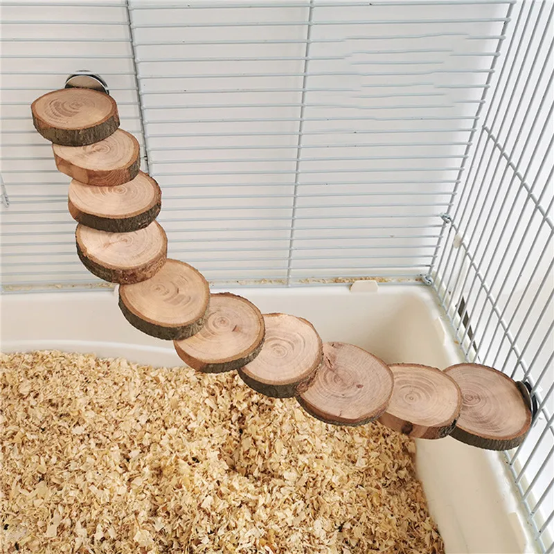 

Деревянная рукоятка для хомяка, 10 ступеней, деревянные блоки для скалолазания, жевательная игрушка для морской свинки, крысы, ежика, маленькая клетка для домашних животных, аксессуары