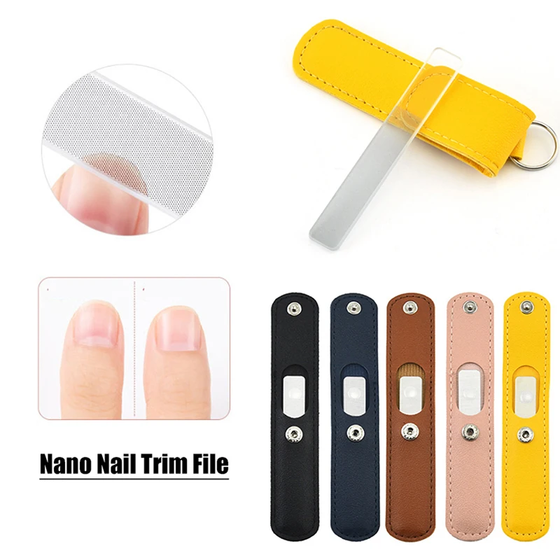 

Двусторонняя нано-пилка для ногтей, профессиональная Шлифовальная Пилка для маникюра, прозрачная полировка, инструменты для украшения стекол, пилка для ногтей
