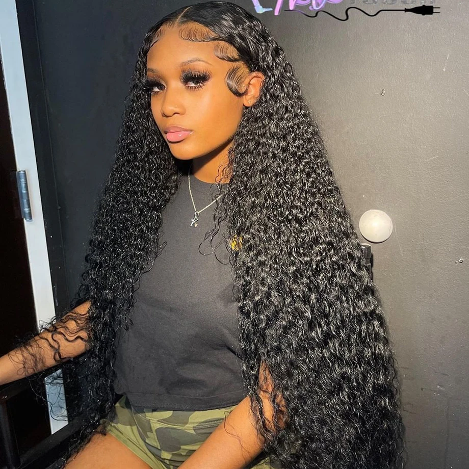 

13x4 13x6 Deep Wave Frontal Wig 360 Hd Transparent Wigs For Black Women Water Wave Lace Front Wig 30 Inch Curly Human Hair Wig