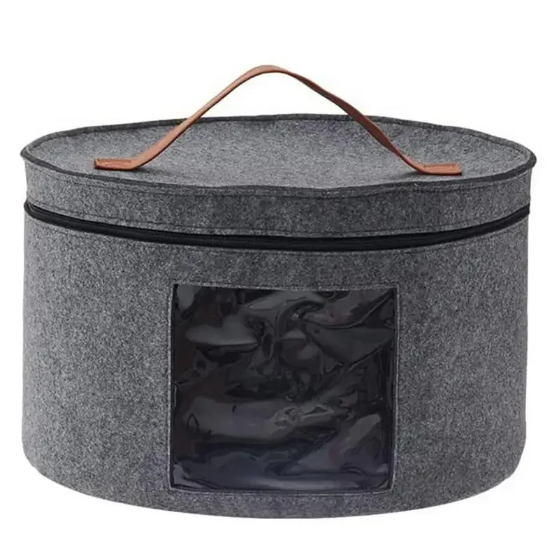 

Large Capacity Hat Box Foldable Dust-Proof Hat Storage Bag With Visible Window For Man Women Hat Travel Home Dorm Storage