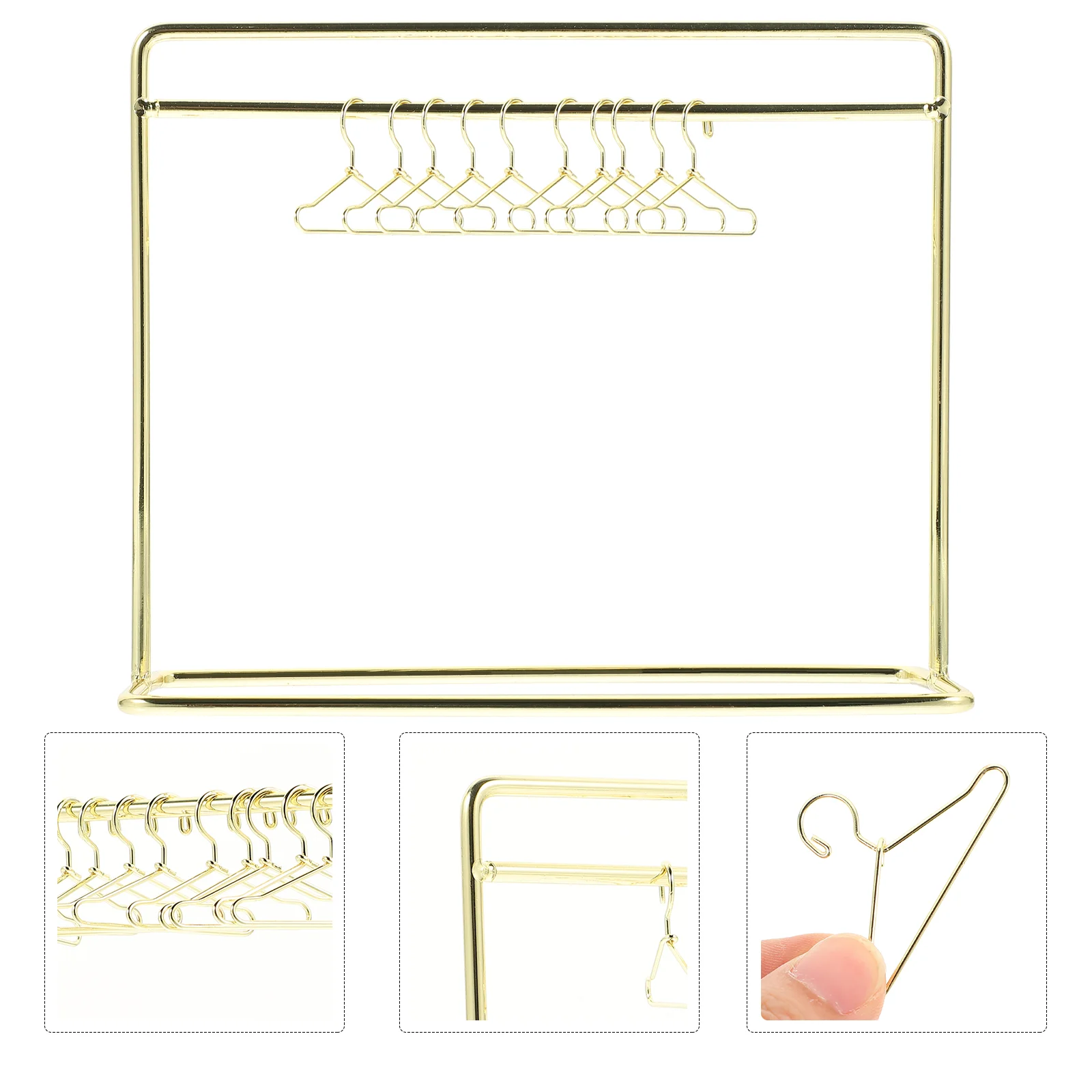 

Rack Hangers Clothes Miniature Accessories Hanger Dress Furniture Closet House Garment Clothing Miniwardrobe Apparel Holder