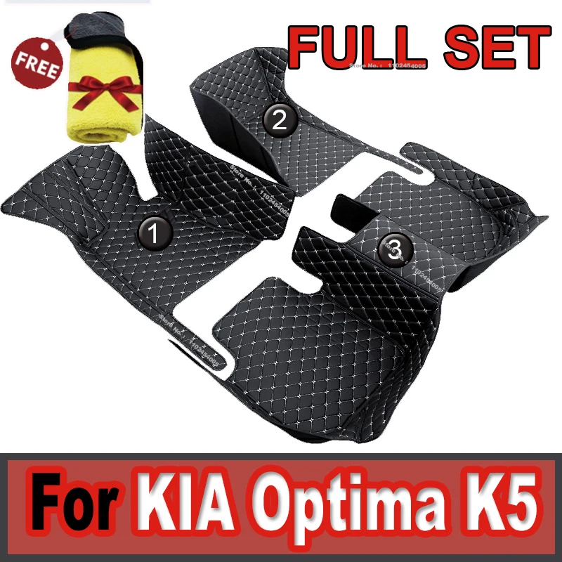 

LHD Car Floor Mats Interior Waterproof Leather Carpets For KIA Optima K5 2015 2014 2013 2012 2011 Auto Accessories Custom Rugs