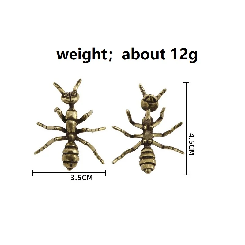 

Миниатюрные фигурки муравьев из меди