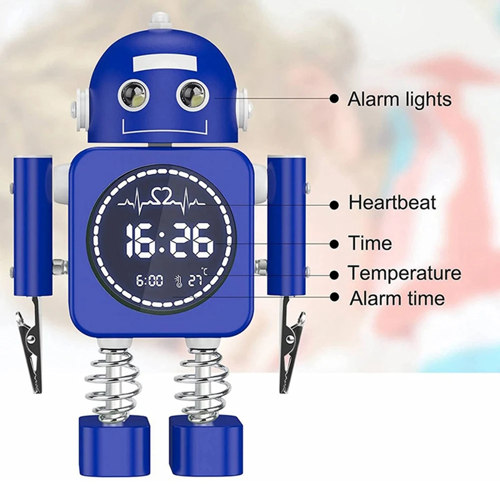 Temperature Display Desktop Clocks With Snooze Mode Home Bedroom For Child Gift(green)