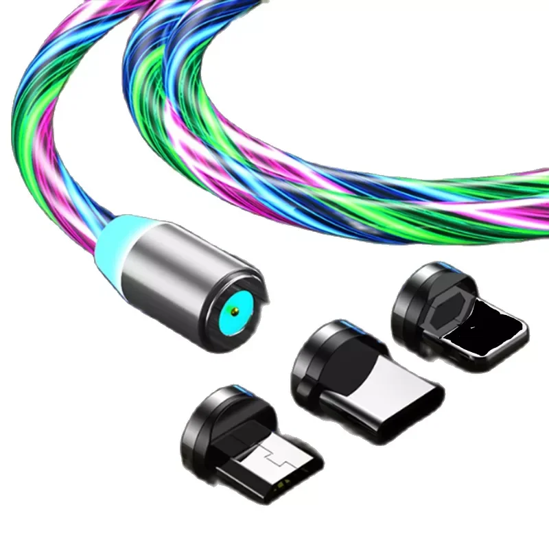 

NB Flow Luminous Lighting Charging Mobile Cord Charger Wire For Samaung LED Micro USB Type C For