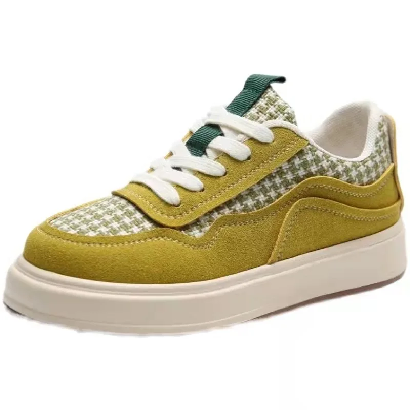 

Thick-soled Canvas Shoes Platform Shoes Women's Spring 2022 New Casual Color-blocking Lace-up Sneakers Women Zapatillas Mujer