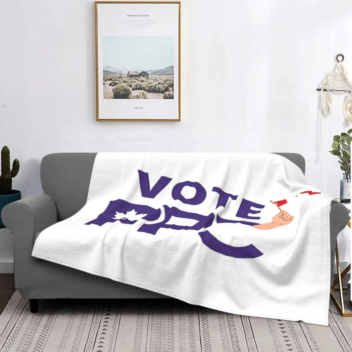 

Vote People вечерние Of Canada-Manta a quadros para cama, manta de playa con capucha, Colcha de verano