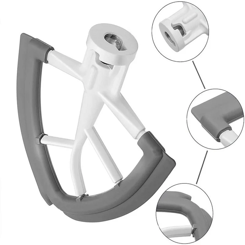 Mixer Attachments Flex Edge Beater Fits Tilt-Head Stand For 4.5-5 QT Kitchenaid | Dessert Tools