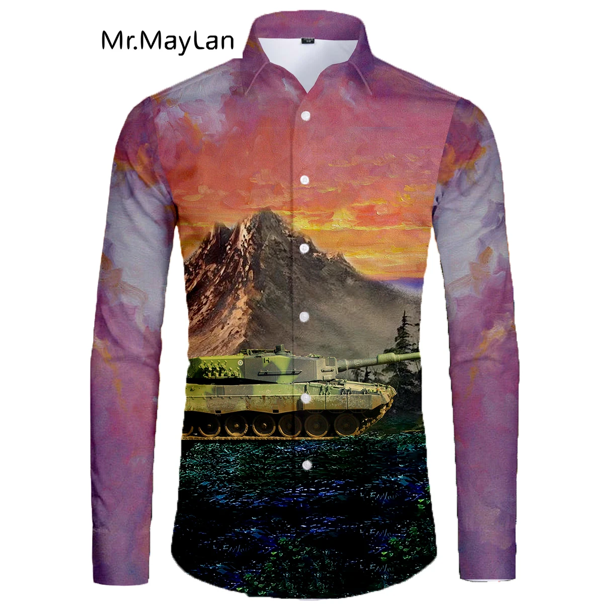 

Гавайская блузка с длинным рукавом и 3D-принтом, весна/осень