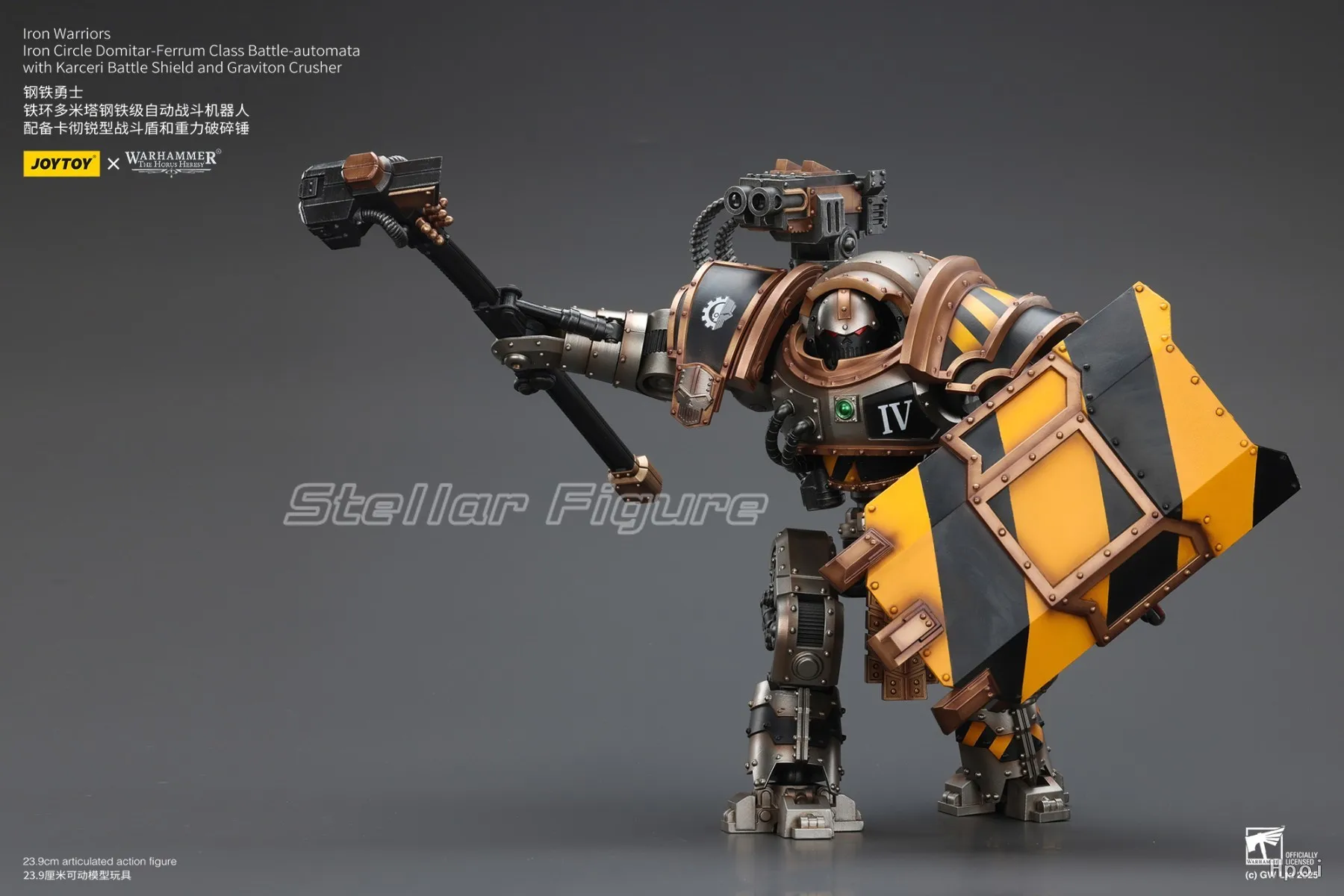 Фото 【SF】JOYTOY Warhammer The Horus Heresy 1/18 Фигурка Iron Warriors Iron Circle Domitar Ferrum Class Battle Automata с №5