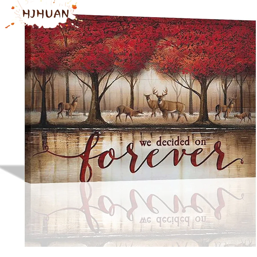 

5D DIY природный пейзаж, олень, алмазная живопись, полный квадрат, круглые бриллиантовые вышивки, ручная работа, художественные наборы