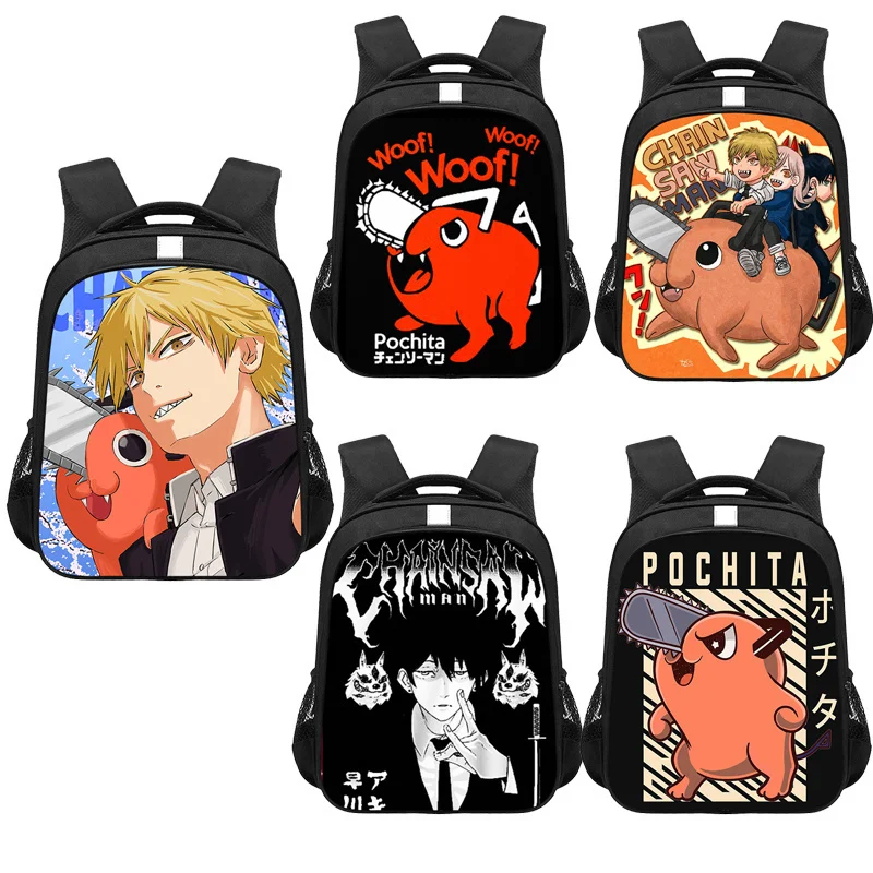 

Anime Chainsaw Man Backpack for Teenager Denji Pochita Children School Bags GirlsDaypack Makima Power Rucksack Laptop Backpacks