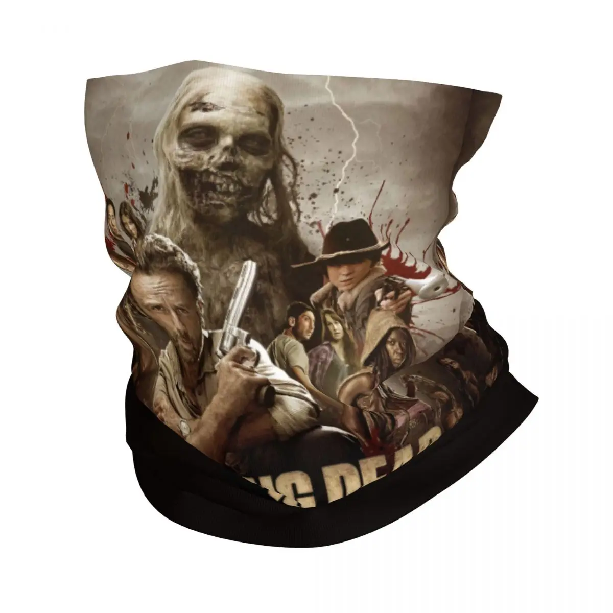 

Horror Zombie TV Show The Walking Dead Winter Headband Neck Warmer Women Men Hiking Running Tube Scarf Face Bandana Gaiter