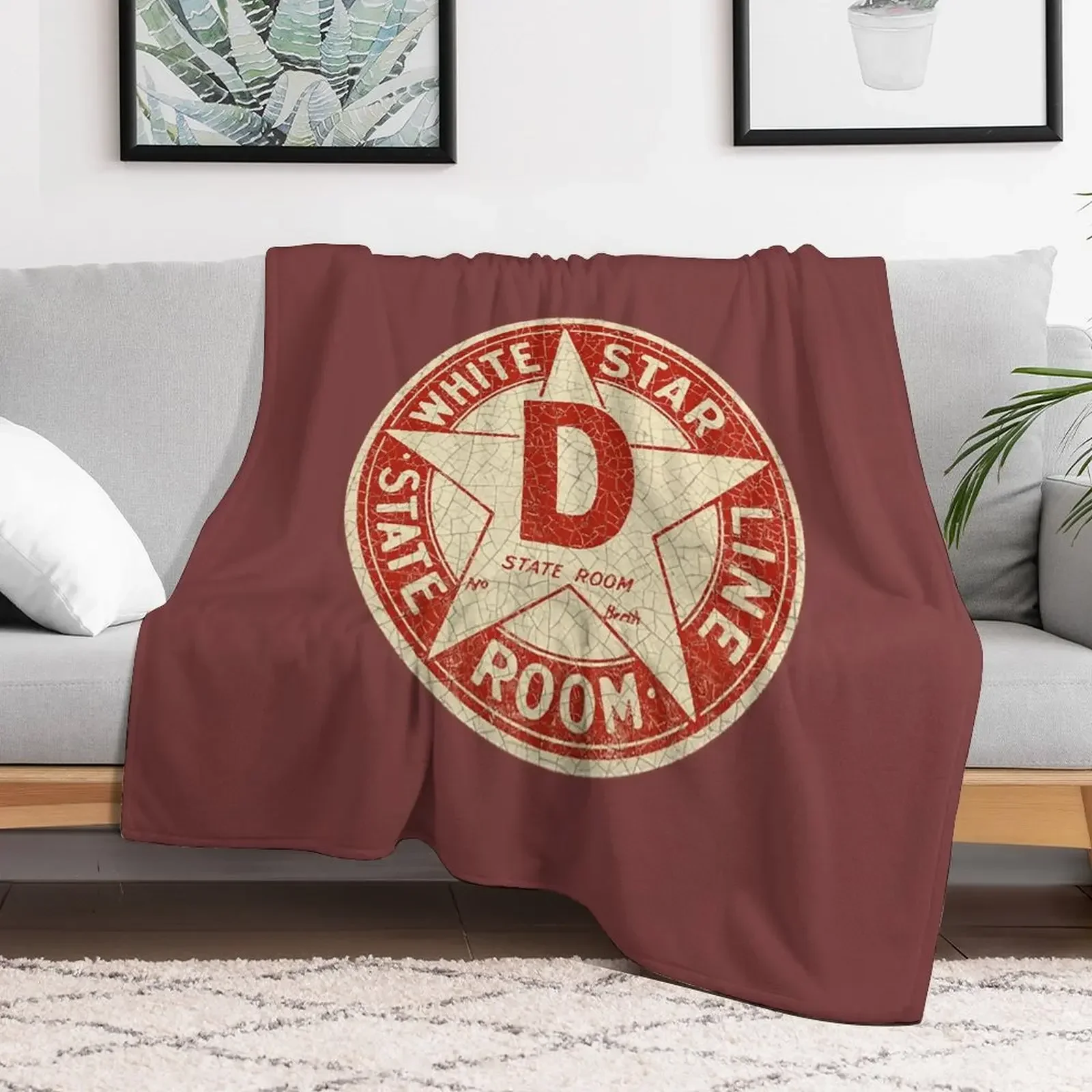 Футболка White Star Line Белая - Одеяло со значком диван-кровать туристические