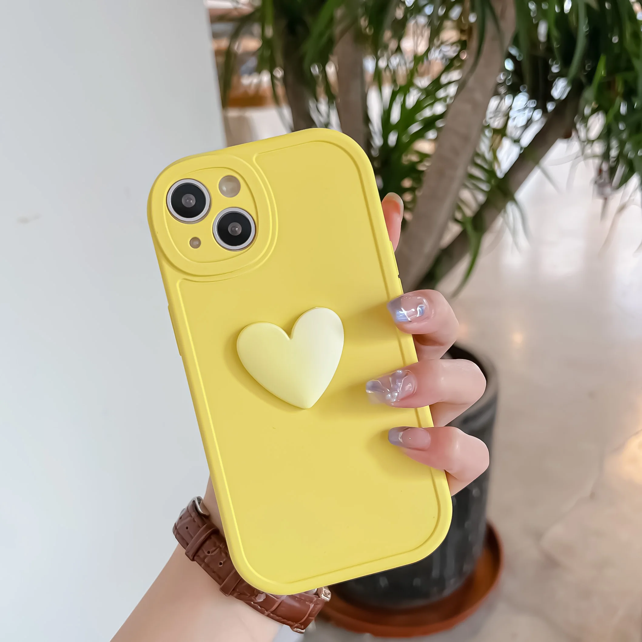 

Ultra-thin Cute Heart-shaped Square Silicone Phone Case For iPhone 13 12 11 Pro XS Max XR SE 8 7 6 Plus Luxury Soft Back Cover