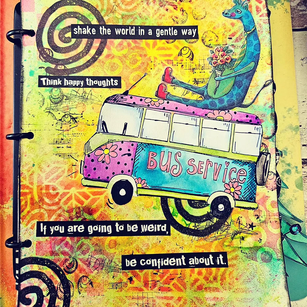 Набор Прозрачных Силиконовых Штампов С Лепестками Цветов Мышь Друзья Автобус