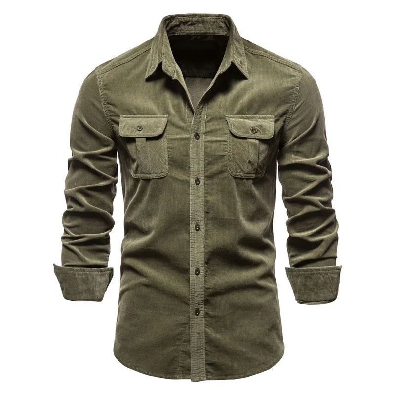 

Men's shirt slim casual shirt long sleeve jacket